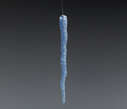 Фигурка декоративная сосулька на подвеске с отделкой из  глиттера, 22,8 см, акрил, 1 шт.