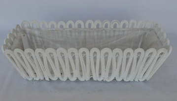 Кашпо плетеное (ива) 41*15H11 B:35*11, 1 шт., белый