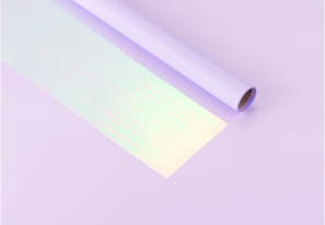 Упак. материал флористическая пленка с голографической стороной, 50 мкр, 58 см х 10 м, лиловый