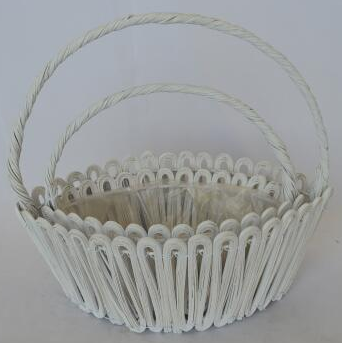 Корзина плетеная (ива) 40*22H16/50, 1 шт., белый