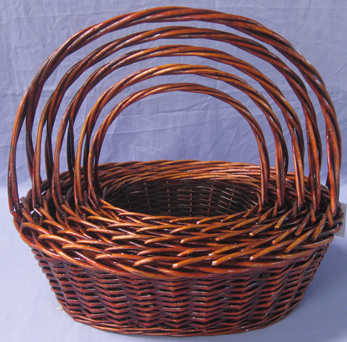 Н-р корзин (ива) 50x45x18/45, 44x39x16x/40, 37x33x14/36, 33x27x12/31, 27x22x10/27, 5 шт. коричн