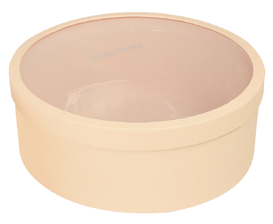 Коробка для цветов с прозрачным окошком 35*H13,5, 1 шт., св.розовый