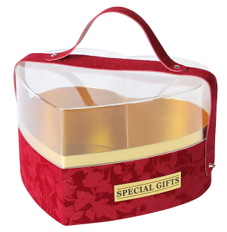 Коробка для цветов/подарков в виде сердца 25*23*14, 1 шт., бургунди