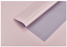 Упак. материал флористическая пленка "Лепестки роз", 60 мкр, 58 см х 10 м, бледно-розовый / св-серый