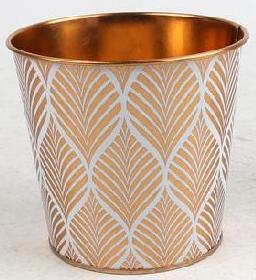 Декоративное кашпо "Золотые перья" D11XH11CM/B8,3, металл