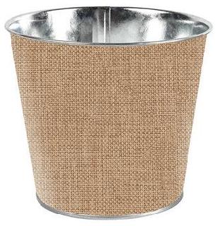 Декоративное кашпо D13.3X11.5CM B:D9.5 см, песочный, металл