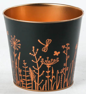 Декоративное кашпо "На лугу" D13.3X11.5CM B:D9.8CM , металл