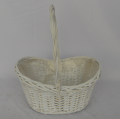 Корзина плетеная (ива), 31*23H12/15/34 B:22*15, 1 шт., белый