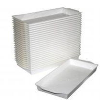 Пластиковый поддон под пену БЕЛЫЙ 26х12,5х2 см, 25 шт./упак.