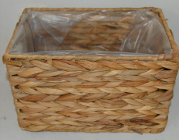 Кашпо плетеное (рогоз), 25*17H16, 1 шт., натур.