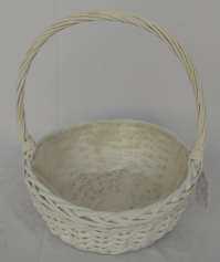 Корзина плетеная (ива), 27*10/30 B:20, 1 шт., белый