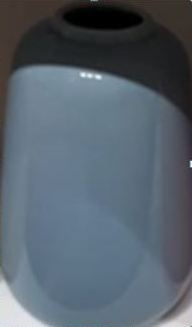 Ваза керамическая, цвет светло-синий, 9,5*9,5*15,5 см.