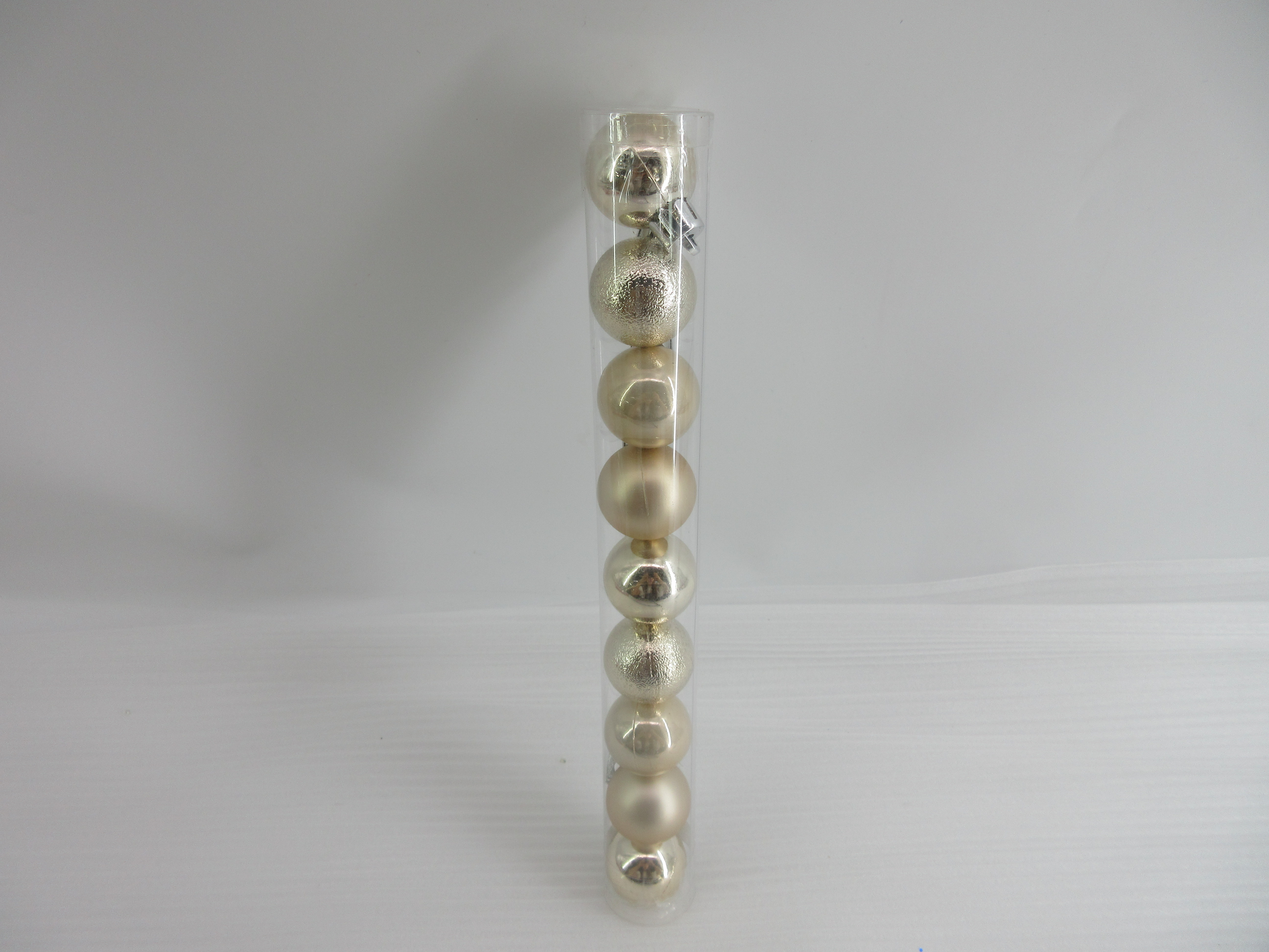 Набор пластиковых шаров, 3 см, упаковка 9 шт., шампань