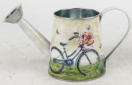 Декоративное кашпо-лейка "Цветочное путешествие" 22XBD10XH10.5/12CM,металл