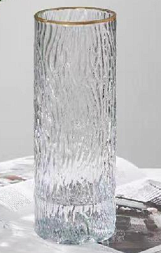 Ваза стеклянная D10 * H25 см, 1 шт.,прозрачный