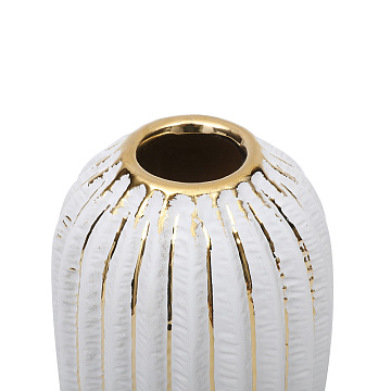 Ваза керамическая, цвет белый, 11,5*20 см