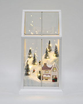 Светящаяся новогодняя композиция 18X15X33CM, работает от батареек 2AA, в комплект не входят