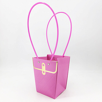 Пакет подарочный "Мастхэв" тисненый, 13,5х9,5х15 см, 10 шт./упак., ярко-розовый