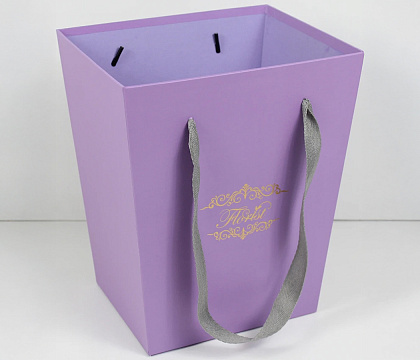 Коробка под цветы 23×18×27,5H см, 1 шт., сиреневый