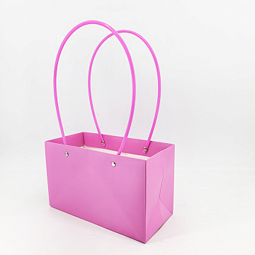 Пакет подарочный "Мастхэв"  прямоугольный, 22х10х13 см, 10 шт./упак, ярко-розовый