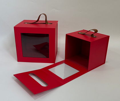 Набор коробок "Импровизация" 20x20x17 см,16x16x14 см, 2 шт., красный