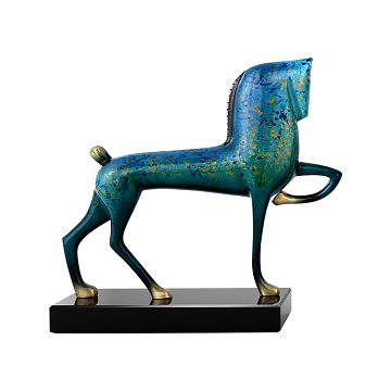 Статуэтка декоративная "Мустанг", цвет синий, 19,5*6*19 см