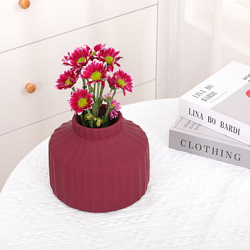 Ваза керамическая, цвет красный, 16,5*13,5 см