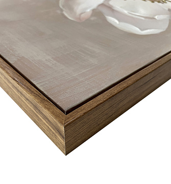 Картина "Магнолия II", 80% ручная работа, рама пластиковая, 60*60*3,5