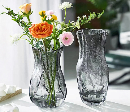 prev . Ваза стеклянная D16,5* H23 см, 1 шт.,серый