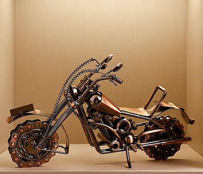 Статуэтка "Мотоцикл", металл, цвет бронза, 29*8*17 см.