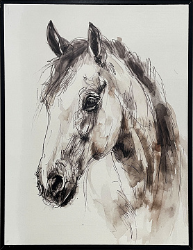 Постер "Лошадь", рама МДФ, 30*40*2