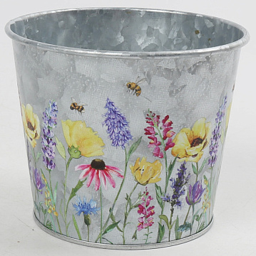 Декоративное кашпо "Буйство красок " D11.5XH9.5CM  B:D9CM, металл