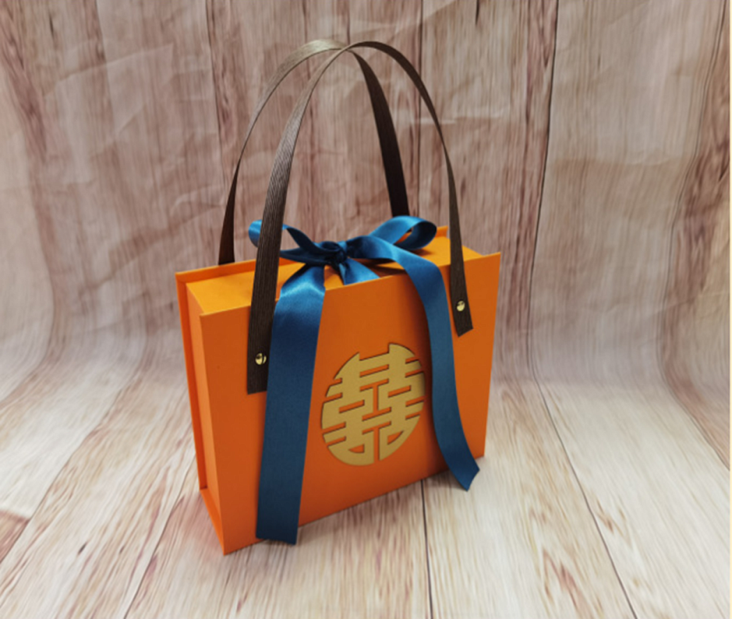 Коробка для подарка 20*14*6 см, 1 шт., оранжевый