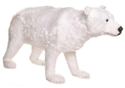 Декоративная новогодняя Фигурка Медведь, 100х36х60 см., белый