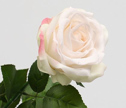 Цветок искусственный декоративный "Роза", H44*D10 см., кремовый