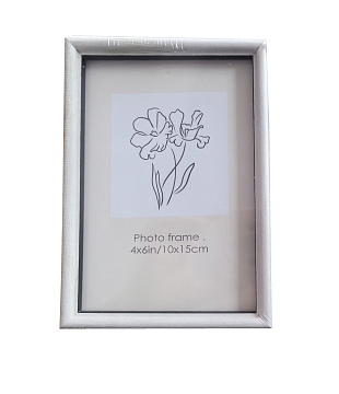 Фоторамка декоративная из МДФ со стеклом, цвет бело-черный, 10x15 см