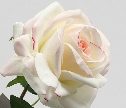 Цветок искусственный декоративный "Роза", H65*D12 см., кремовый