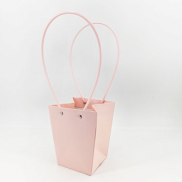 Пакет подарочный "Мастхэв" малый, 13,5х9,5х15 см, 10 шт./упак., бледно-розовый