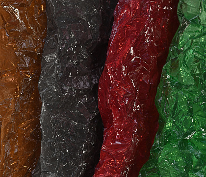 Упак. материал флористическая пленка со стеклянной текстурой , 60 мкр, 56 см х 10 м, графитовый