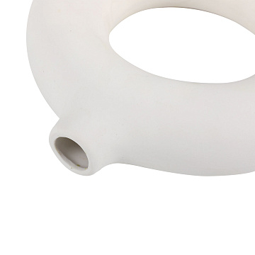 Ваза керамическая, цвет белый, 18*4,5*18 см