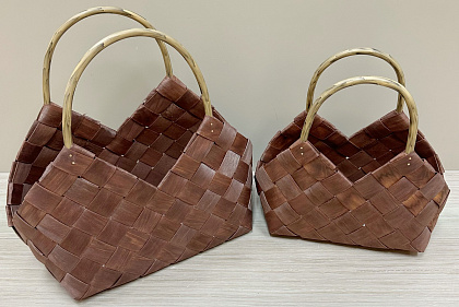 Набор корзин плетеных (секвойя): 30*15*19H HH28, 24*11*15H HH23, 2 шт.