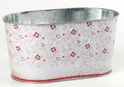 Декоративное овальное кашпо "Полет фантазий" 22.5X13.7XH11.3 B:20X11см. металл