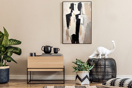 Картина "Силуэт", 80% ручная работа, рама пластиковая, 80*120*3,5