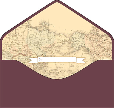 Открытка-конверт "С Днем Рождения!", размер: 9,3х19 см, в упак. 1 шт.