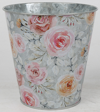 Декоративное кашпо "Нежность роз" 13XH13CM B8,8, металл