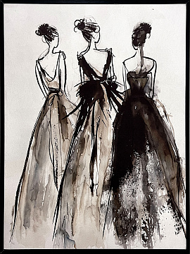 Постер "На балу", рама МДФ, 30*40*2