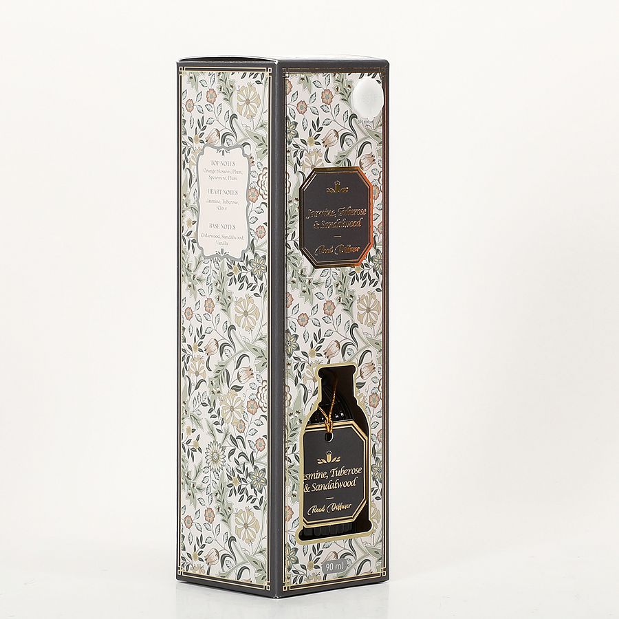 Ароматический диффузор с палочками 90 мл., Jasmine, Tuberose & Sandalwood/Жасмин, тубероза и сандаловое дерево