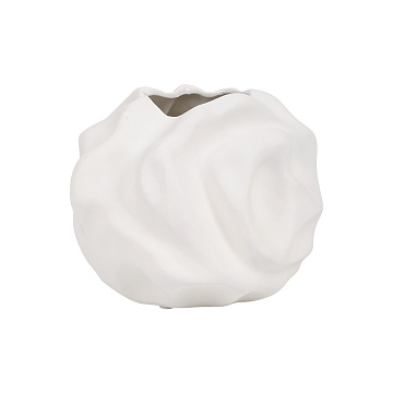 Ваза керамическая, цвет белый, 15*13 см