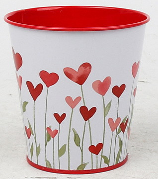 Декоративное кашпо "Цветущие сердца" 9.8XH10CM/B7.5, металл
