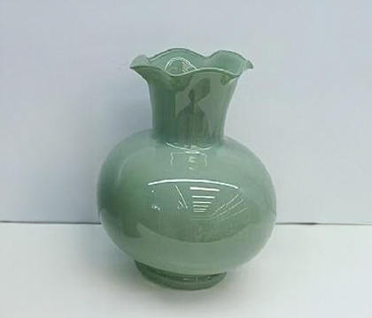 Ваза стеклянная D16,5 * H19,2 см, 1 шт.,фисташковый